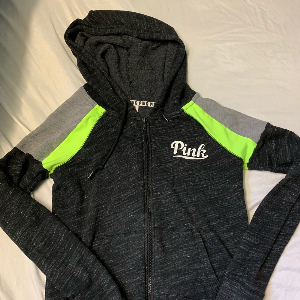 Victoria secret  pink zip up hoodie small